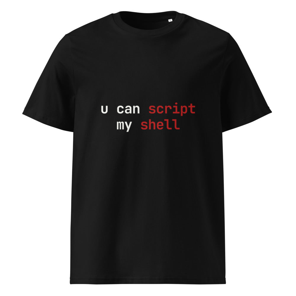 u can script my shell — Tee